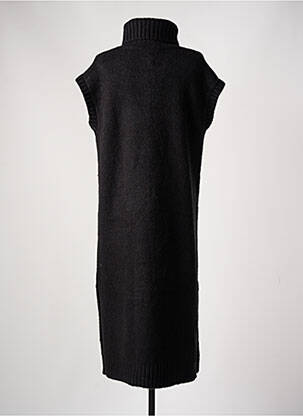 Robe pull coupe droite manches courtes noir YEST femme