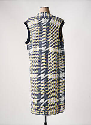 Gilet manches courtes coupe droite bleu YEST femme