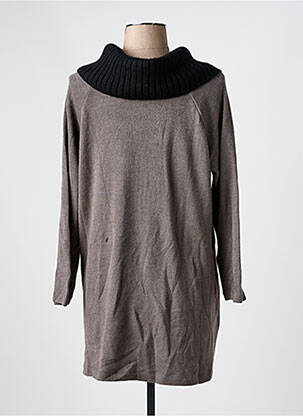 Pull tunique manches longues manches longues gris SEMIOLOGY femme