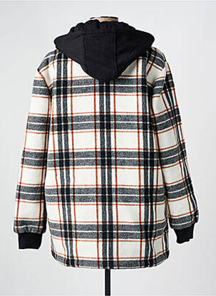 Manteau court capuche a capuche gris YEST femme
