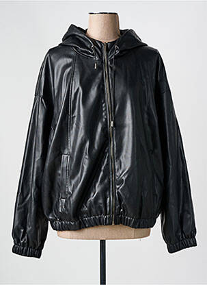 Veste simili cuir poches noir YEST femme
