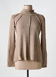 Pull coupe cintrée manches longues marron SEMIOLOGY femme