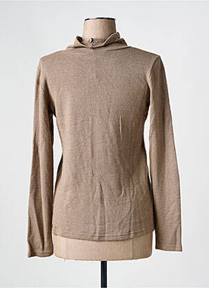 Pull coupe cintrée manches longues marron SEMIOLOGY femme