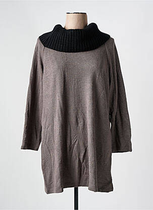 Pull tunique gris SEMIOLOGY pour femme
