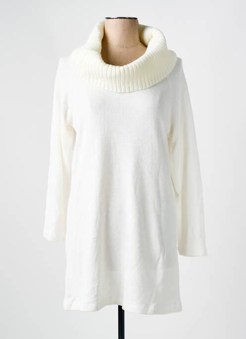 Pull tunique blanc SEMIOLOGY pour femme