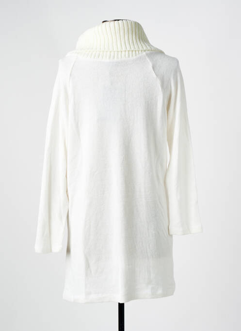 Pull tunique blanc SEMIOLOGY pour femme