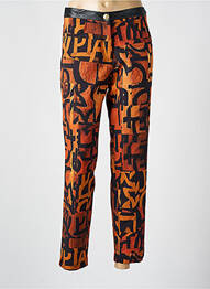 Pantalon slim tissage popeline taille normale orange ONE O ONE femme