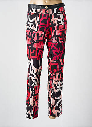 Pantalon slim tissage popeline taille normale rose ONE O ONE femme