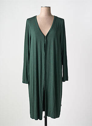 Robe mi-longue manches longues manches longues vert ADIA femme