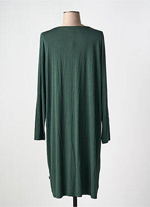 Robe mi-longue manches longues manches longues vert ADIA femme