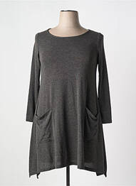 Tunique manches longues col rond gris AN II VITO femme