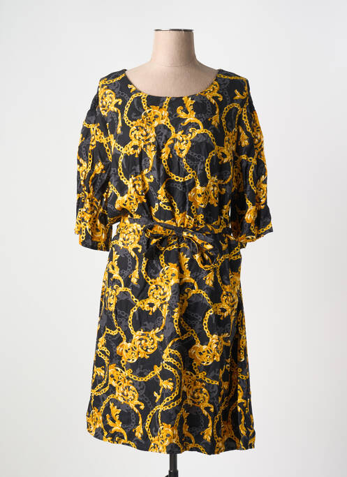 Robe mi-longue jaune ADIA pour femme