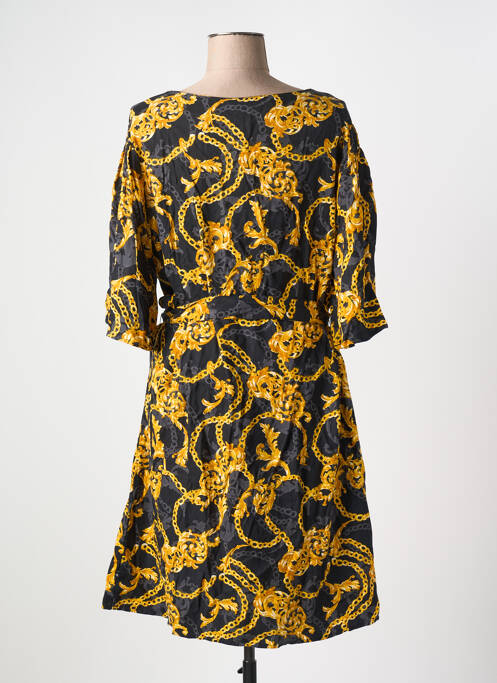 Robe mi-longue jaune ADIA pour femme