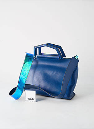 Sac multipoches forme rectangulaire bleu ANNA VIRGILI femme