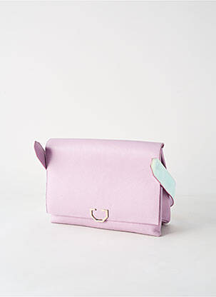 Sac multipoches forme rectangulaire violet ANNA VIRGILI femme