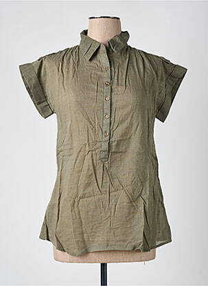 Blouse légère et transparente manches courtes vert VILA femme