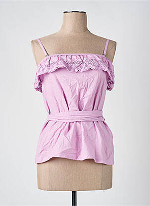 Top manches bretelles ajustables fines bretelles violet VILA femme