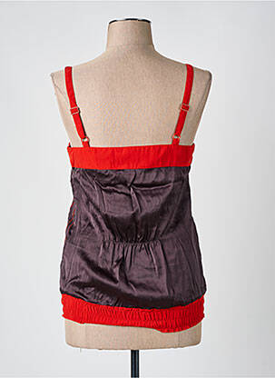 Top manches bretelles ajustables fines bretelles rouge VILA femme