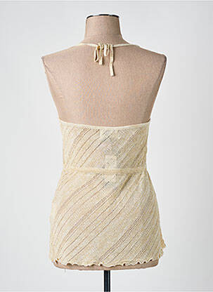 Top coupe cintrée fines bretelles beige VILA femme