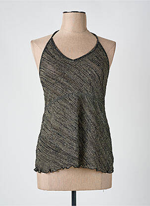 Top coupe cintrée fines bretelles noir VILA femme