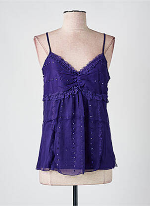 Top manches bretelles ajustables fines bretelles violet VILA femme