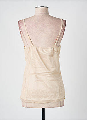 Top manches bretelles ajustables fines bretelles beige VILA femme