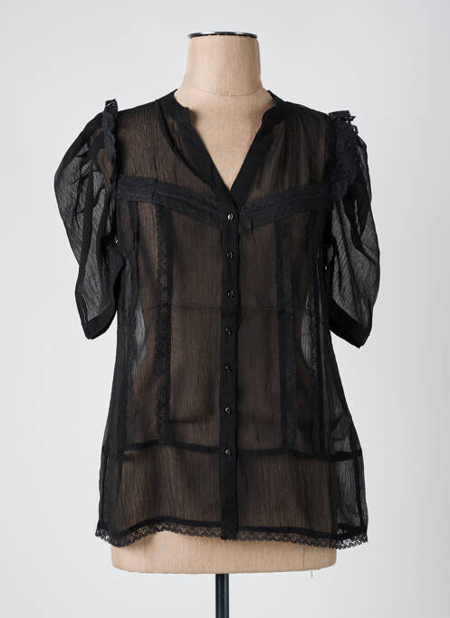 Chemisier manches courtes manches courtes noir VILA femme