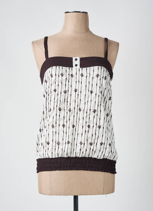 Top manches bretelles ajustables fines bretelles blanc VILA femme