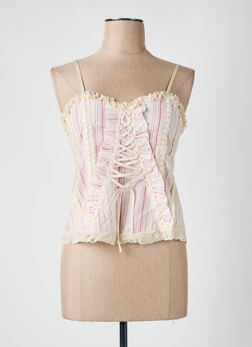Top manches bretelles ajustables fines bretelles rose VILA femme