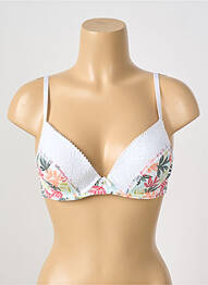 Soutien-gorge effet matière satinée haut soutien-gorge moulé blanc STEFFY femme