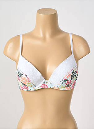 Soutien-gorge effet matière satinée haut soutien-gorge moulé blanc STEFFY femme