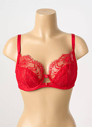 Soutien-gorge légère et transparente haut soutien-gorge emboitant rouge STEFFY femme