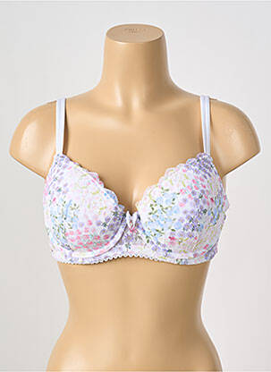Soutien-gorge effet matière satinée haut soutien-gorge moulé blanc VALEGE femme