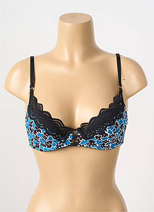 Soutien-gorge broderie haut soutien-gorge moulé noir MORGAN KIRCH femme