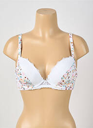Soutien-gorge effet matière satinée haut soutien-gorge moulé blanc PIEGE femme
