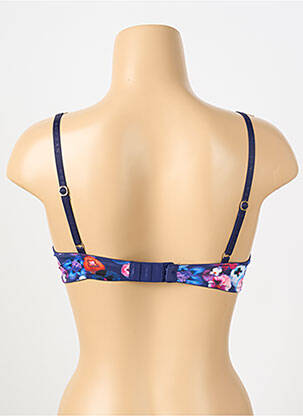 Soutien-gorge effet matière satinée haut soutien-gorge moulé bleu MORGAN femme