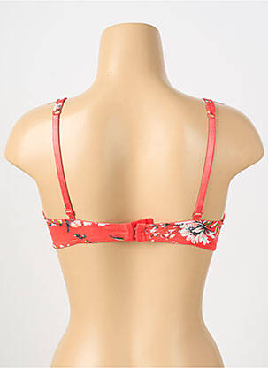 Soutien-gorge effet matière satinée haut soutien-gorge moulé rouge STEFFY femme