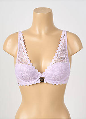 Soutien-gorge légère et transparente haut soutien-gorge moulé violet MORGAN femme