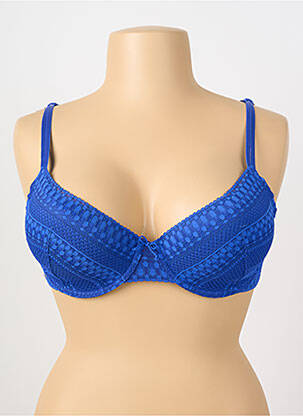 Soutien-gorge légère et transparente haut soutien-gorge moulé bleu VALEGE femme