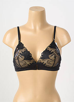 Soutien-gorge sans armature haut triangles noir MORGAN femme