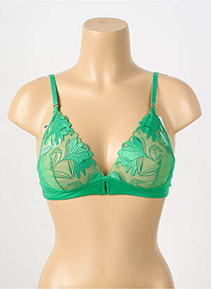 Soutien-gorge sans armature haut triangles vert MORGAN femme