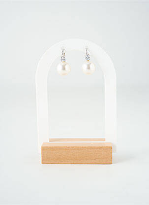 Boucles d’oreilles ornement perles argent TATA GISELE femme