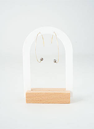 Boucles d’oreilles matériaux métal gris TATA GISELE femme
