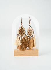 Boucles d’oreilles beige TATA GISELE pour femme seconde vue