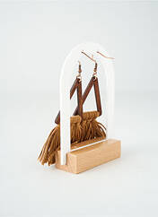 Boucles d’oreilles marron TATA GISELE pour femme seconde vue