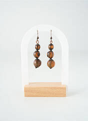 Boucles d’oreilles marron TATA GISELE pour femme seconde vue