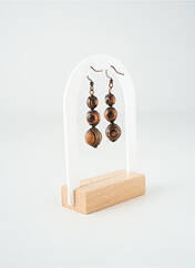 Boucles d’oreilles marron TATA GISELE pour femme seconde vue