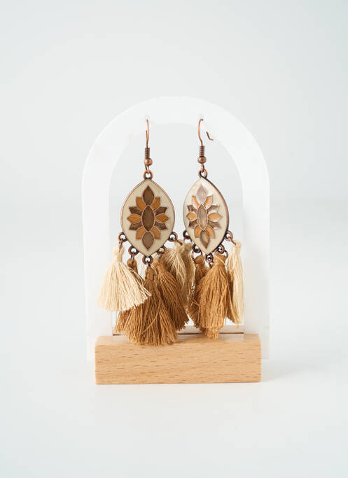 Boucles d’oreilles beige TATA GISELE pour femme
