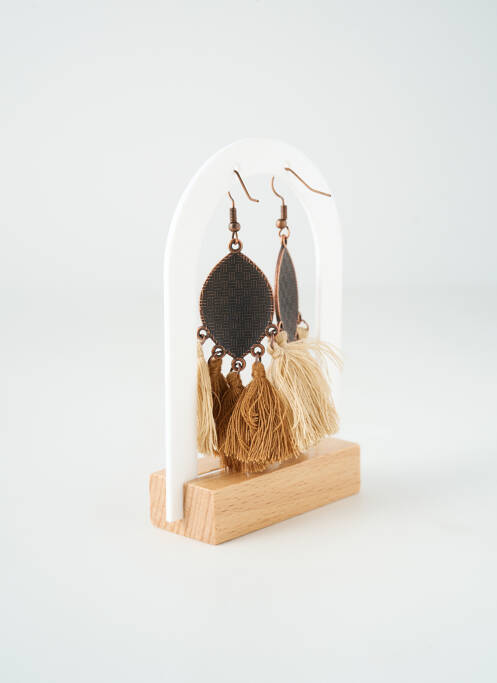 Boucles d’oreilles beige TATA GISELE pour femme