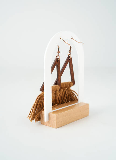 Boucles d’oreilles marron TATA GISELE pour femme